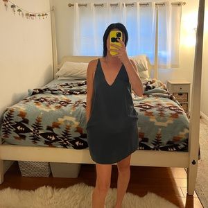 Blue Slip Silk dress